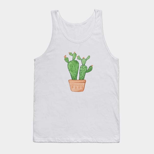 Prickly Pear Cactus Tank Top by chris@christinearnold.com